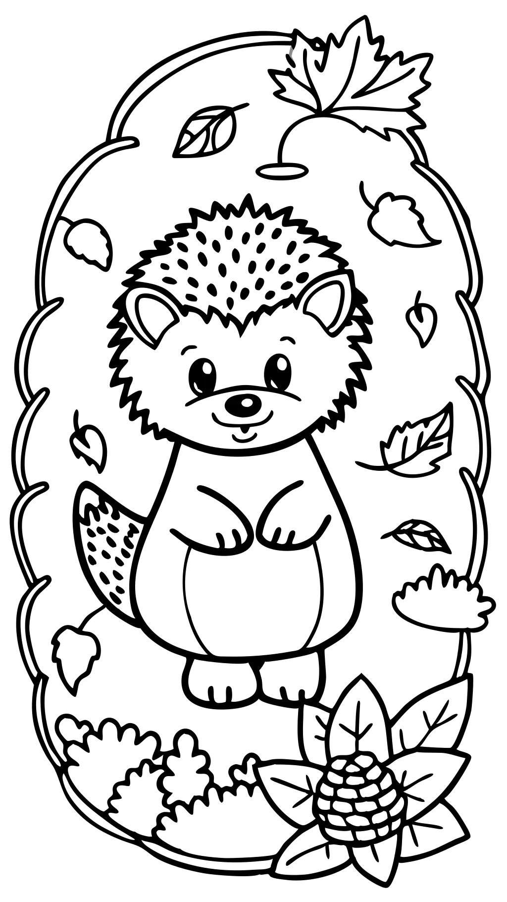 coloring pages of hedgehogs